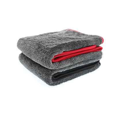 600gm 40*60cm bonne absorption de l'eau serviette en microfibre séchage de voiture serviette de lavage de voiture tordue